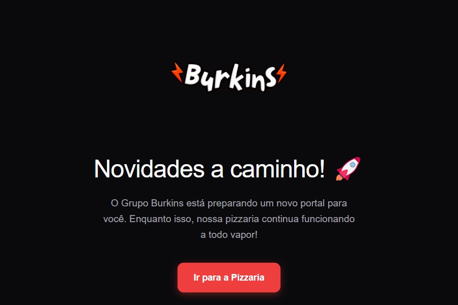 Interface do portal corporativo Grupo Burkins